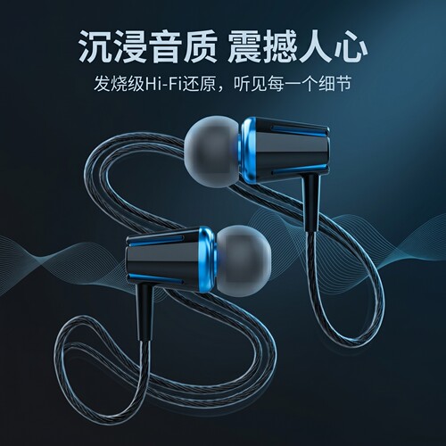 耳机有线高音质适用于vivo华为oppo圆孔入耳式K歌带麦手机通用女
