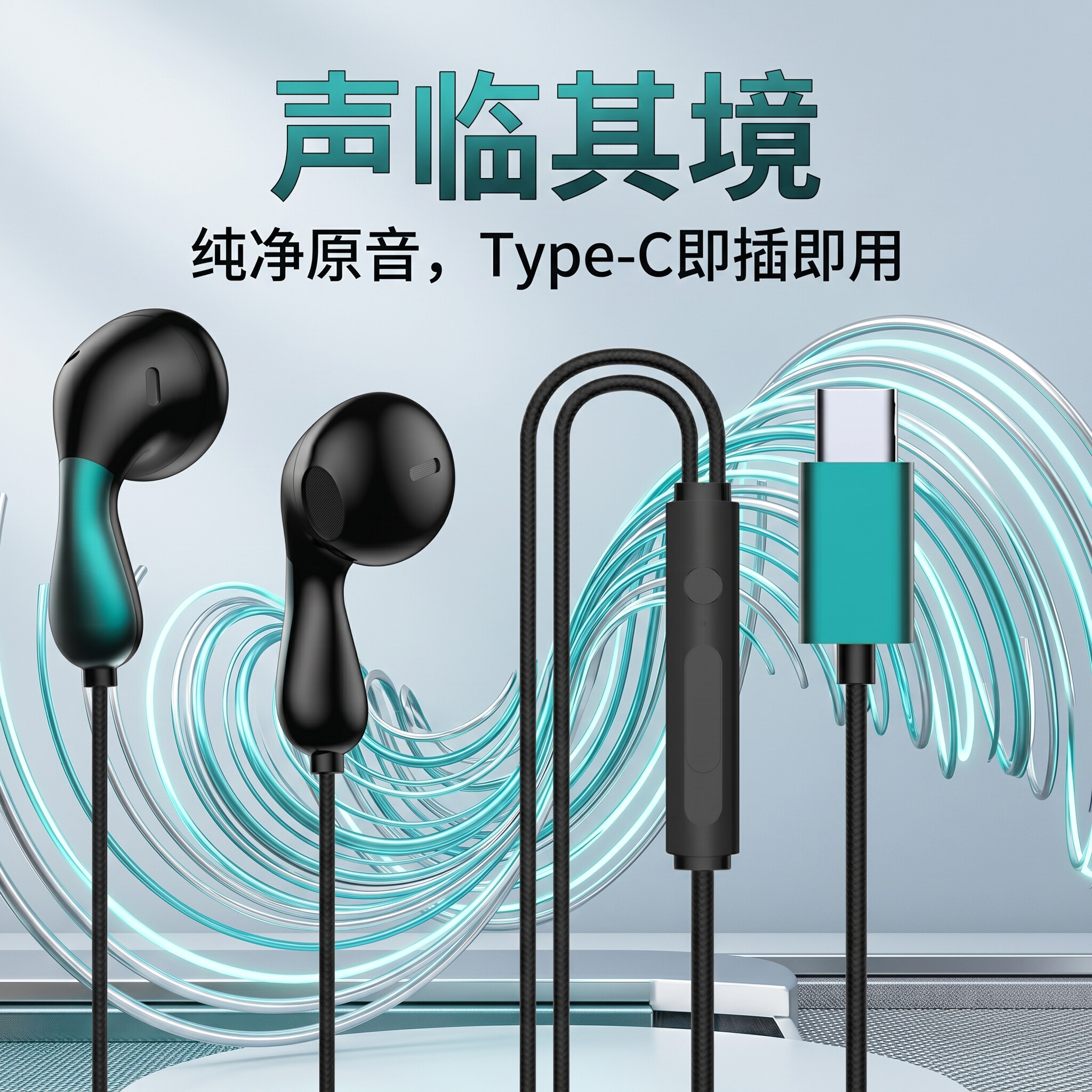 手机耳机有线高音质适用于vivo华为oppo圆孔typec半入耳式K歌带麦图片