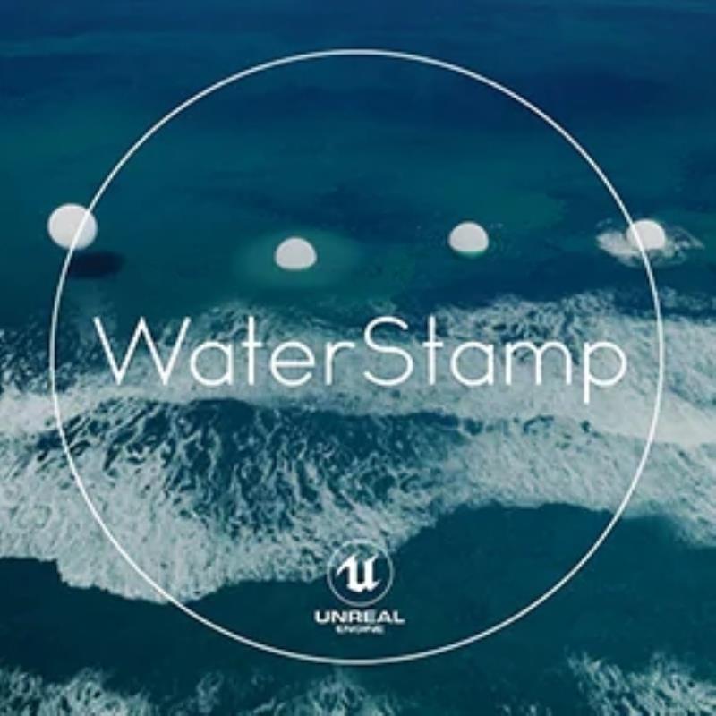 UE4虚幻5 新版Waterstamp Water Decals水材质贴花海浪泡沫涟漪