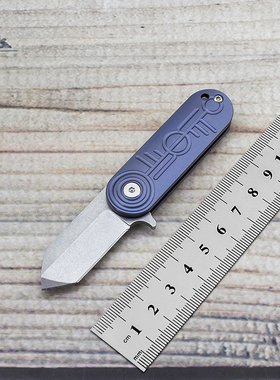 钛合金小刀随身锋利高硬度折刀水果刀迷你钥匙扣快递刀户外D2钢刀