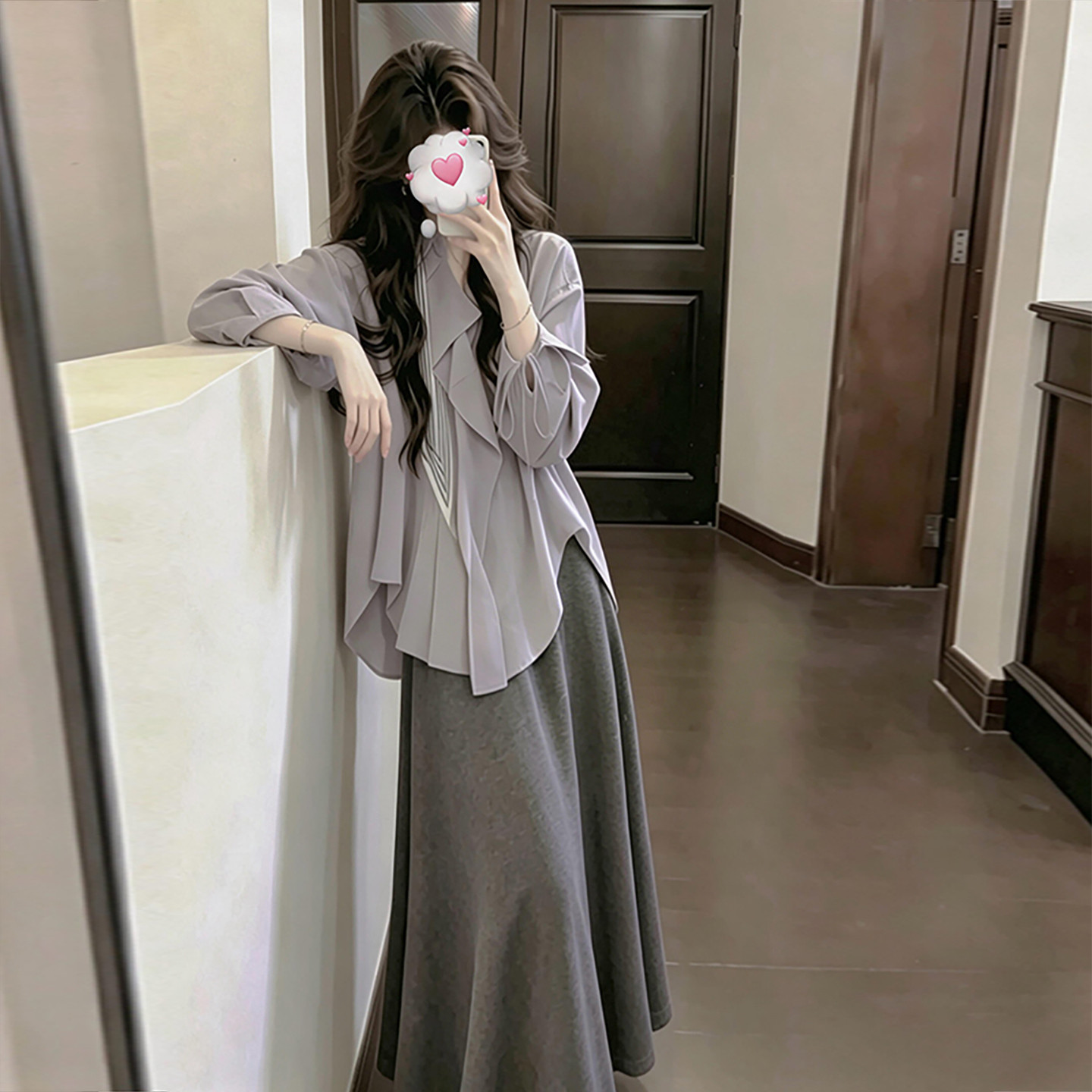 高端精致设计感气质衬衫洋装子女夏季2026新款穿搭套装长裙显瘦