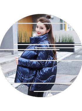 2026冬季新款羽绒棉服亮面免洗短款时尚韩版加大码宽松棉衣外套女
