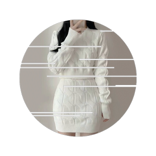 性感毛衣套装女春冬新款宽松慵懒风针织修身上衣包臀半身裙两件套