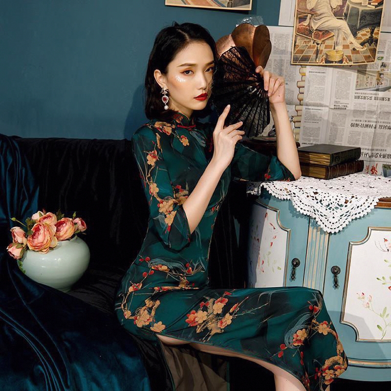 蚀骨旗袍民国风老上海优雅改良