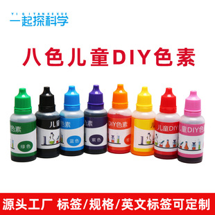 10ml儿童科学实验色素材料diy手工橡皮彩泥史莱姆水晶泥调色颜料