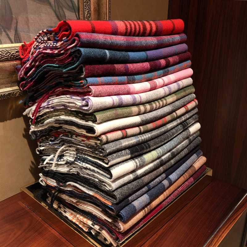 英国Edinburgh苏格兰爱丁堡格子男士女士围脖披秋冬羊毛羊绒围巾