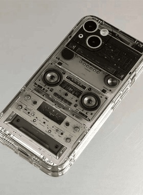 焱焱复古播放器适用苹果16promax透明手机壳IPhone14plus美式13/12透明vivos19opporeno12小米15红米note11