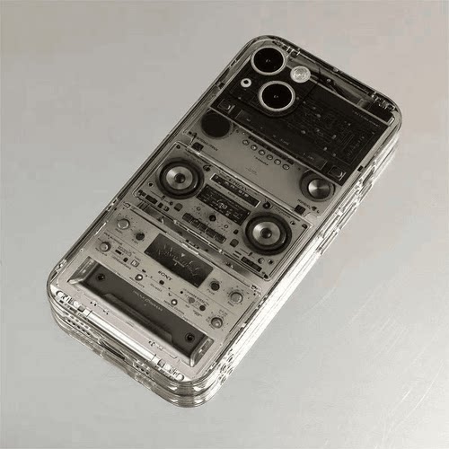 焱焱复古播放器适用苹果16promax透明手机壳IPhone14plus美式13/12透明vivos19opporeno12小米15红米note11