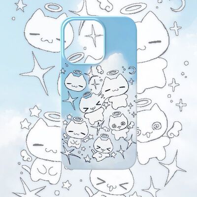 焱焱星星小猫适用苹果16promax/17/iPhone12/14/15plu/17pro/iPhone16安卓15菲林14二合一7_8软硬壳手机壳