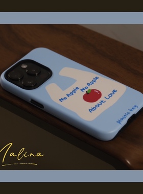 焱焱小众清新蓝色塑料袋二合一菲林手机壳全包按键适用苹果iPhone15promax菲林手机壳14磨砂12亮面全包11菲林