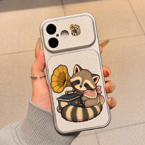焱焱留声狸适用苹果17promax手机壳iPhone16pro新款15Plus防摔高级感皮质15深调14时尚13ins风12皮纹简约11