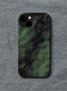 绿色螺纹适用iPhone15promax手机壳设计感小众2024新款磁吸13不撞款12艺术11苹果6/14plus华为pura70pro+