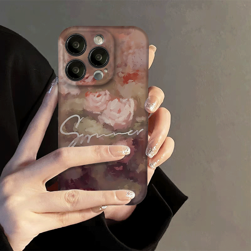 焱焱复古花朵华为p30/p60/mate60苹果15Promax菲林软壳适用于iphone13/14pro二合一12油画手机壳防摔x/xs全包