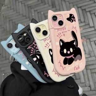 焱焱ins惊吓猫适用iphone16plus手机壳苹果14promax软硅胶华为荣耀vivoOPPO小米13红米高级12/11/XSXR78P