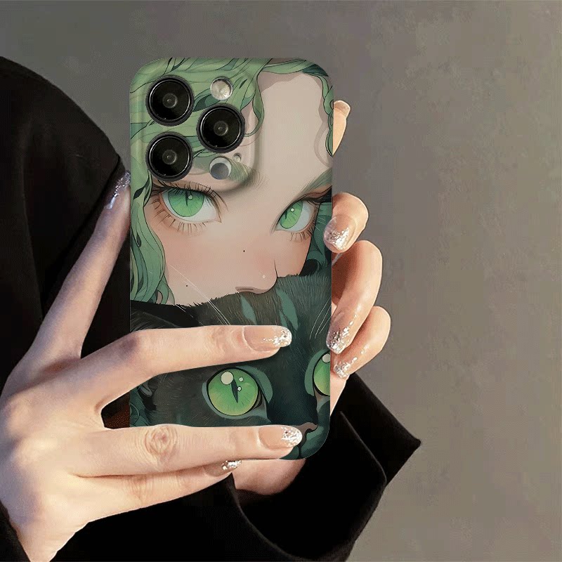 菲林猫咪女孩苹果14promax手机壳iphone15/13pro保护套12mini新款11pm超薄iphonex软壳7p男xs max硬8plus女xr