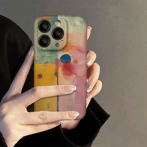 艺术生iPhone14苹果15promax全包xr手机壳全包软壳13mini小众艺术12创意11耐脏xs高级感适用mate60pro华为p60