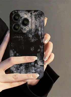 焱焱适用苹果15promax不会撞的手机软壳ins风iPhone14pro个性13菲林12创意11小众高级感艺术涂鸦复古灰色玫瑰