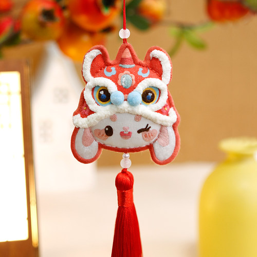 刺绣兔子香囊手工diy生日礼物