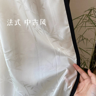 2024年新款 美学窗帘 法式 中国风现代缎面竹影纱帘客厅卧室中古宋式