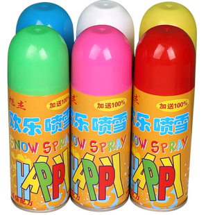 2026新年喷雪马年春节过年节日庆典欢乐喷雪罐家用泡沫大模板彩喷