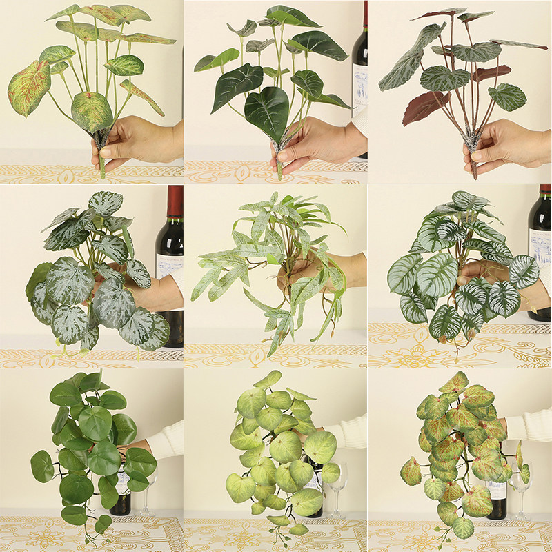 高仿真过胶叶绿植梦泓尧田园风