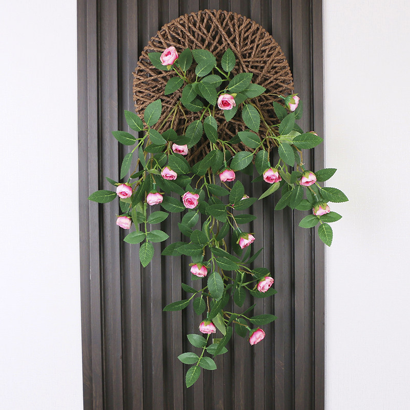 仿真假花客厅卧室墙面房间简约装饰品墙壁饰墙上创意绿植挂件壁挂