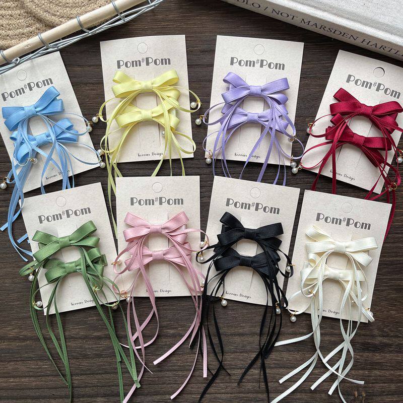 新款2026春夏新款蝴蝶结儿童发夹女童气质发卡公主百搭发饰头饰品