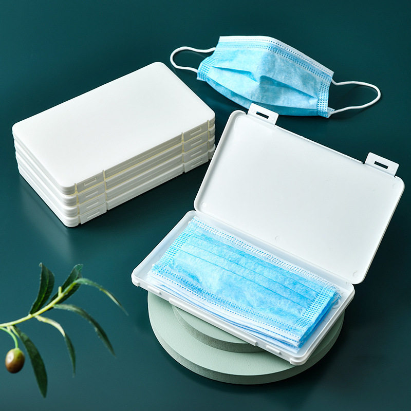 可印刷大号防尘一次性口罩收纳盒 创意日式便携塑料n95口罩盒