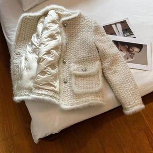 名媛气质小香风外套女装秋冬季2025新款高级感小个子羽绒服上衣服