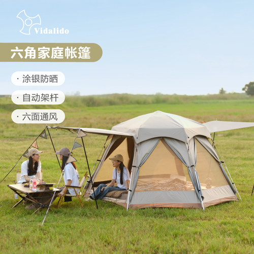 户外公园家庭露营vidalido速开帐