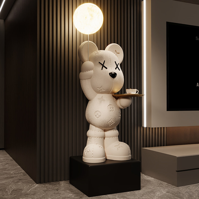 轻奢客厅暴力熊摆件大型落地存钱罐蓝牙音响月球灯搬家乔迁礼物,家居饰品,落地摆件,淘宝优惠券,粉丝福利购,淘宝优惠卷