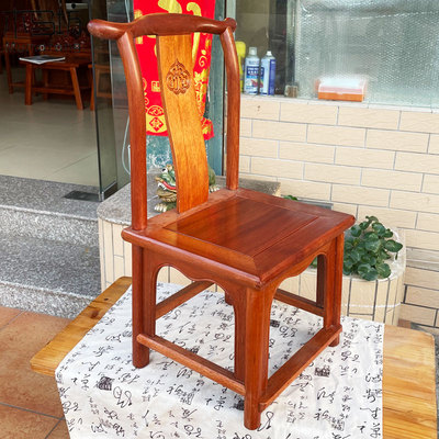 菠萝格全实木小官帽椅榫卯结构