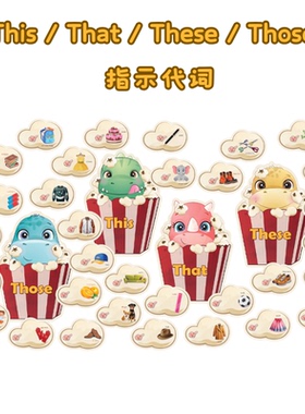 This / That / These / Those 指示代词小学英语语法教具闪卡早教