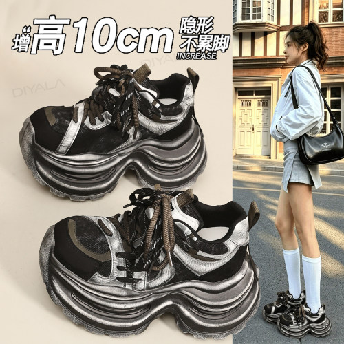 松糕老爹鞋女10cm厚底增高运动鞋
