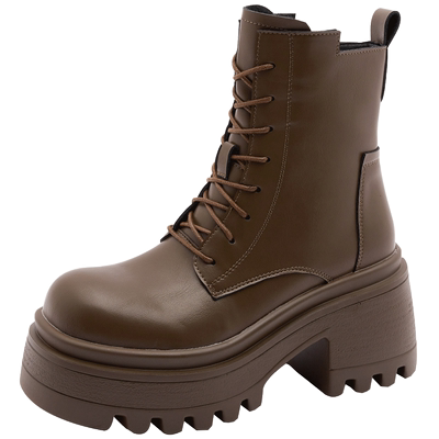 靴子女增高英伦风侧拉链马丁靴女