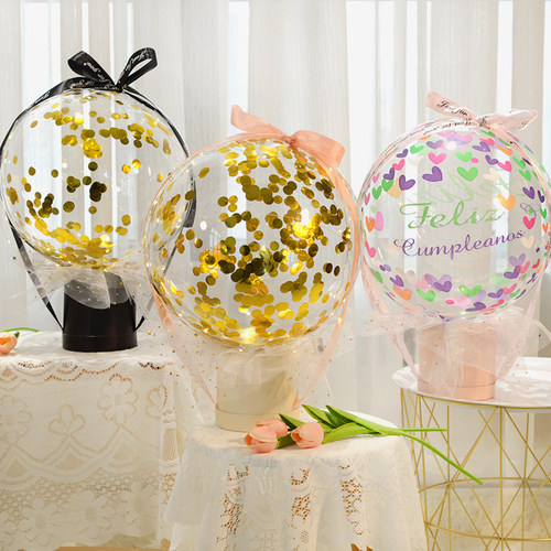 生日派对抱抱桶盒子波波球花束