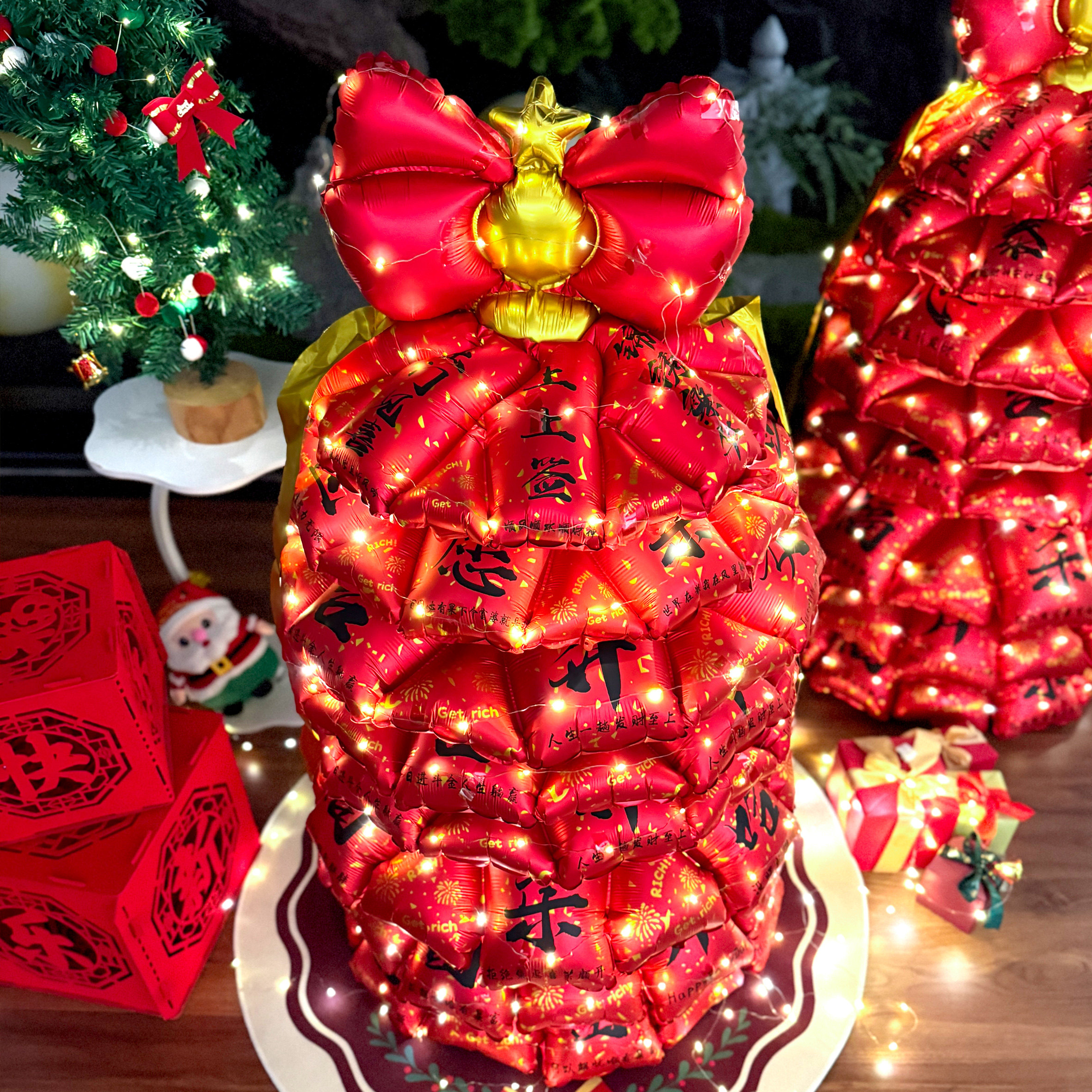 2026新年发光许愿发财树立柱气球年会商场开业幼儿园活动布置装饰,节庆用品/礼品,气球,淘宝优惠券,粉丝福利购,淘宝优惠卷