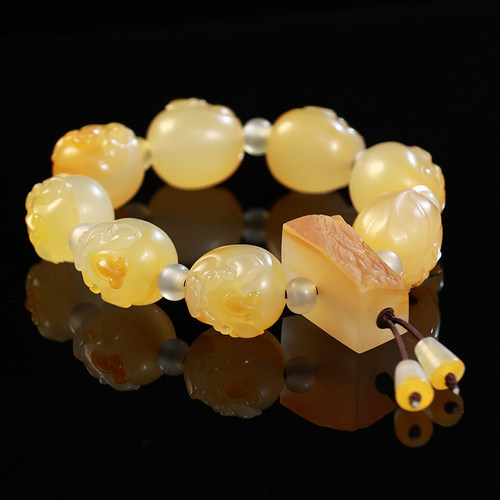 黄龙玉轻奢精品佛珠手串