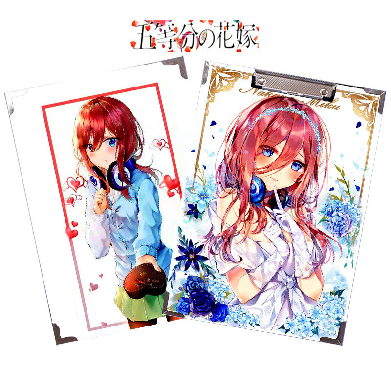 五等分的花嫁动漫双面夹板透明亚克力写字垫板文件夹现货画夹定制