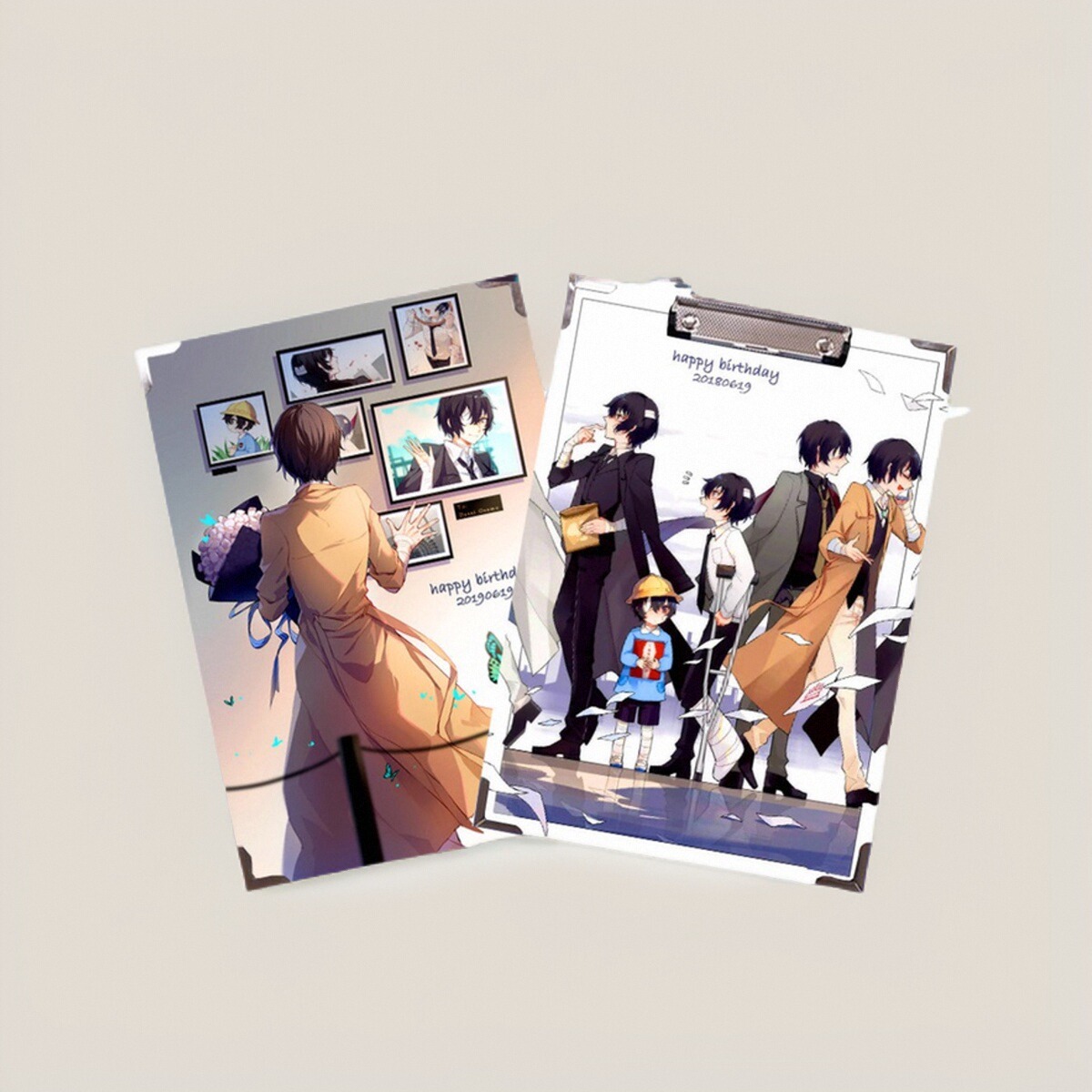 文豪野犬动漫夹板防水写字夹定制