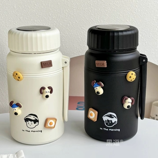 军训必备水杯保温杯2024新款 可爱学生杯子 大容量保冷防摔便携韩版