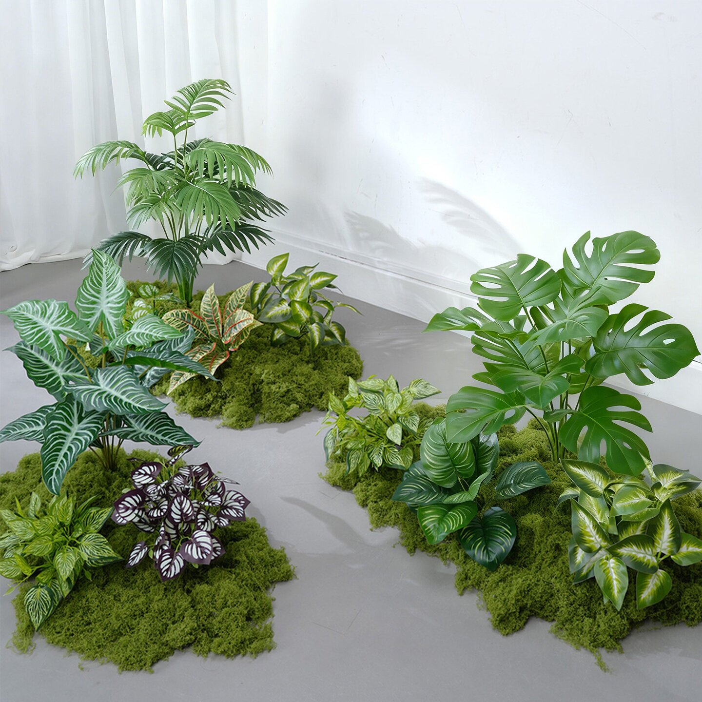 仿真绿植造景春季氛围布置假苔藓植物装饰景观室内楼梯下仿生草坪