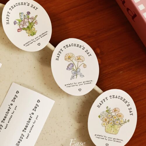教师节贴纸不干胶封口贴设计鲜花烘焙伴手礼小贴纸礼物定制贴纸