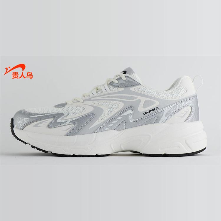 贵人鸟男鞋跑步鞋正品2024秋新款网面透气复古运动休闲鞋F243505