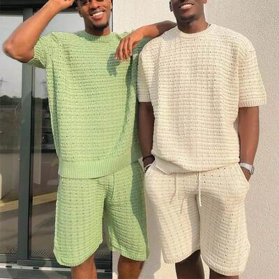 T-shirt short suit for men Summer clothes 夏季男上衣短裤套装