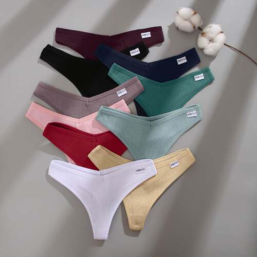 Women's G-string sexy new style briefs Waffle top