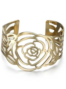 bracelet women jewelry catenary简约玫瑰花镂空手镯女浴毛巾扣