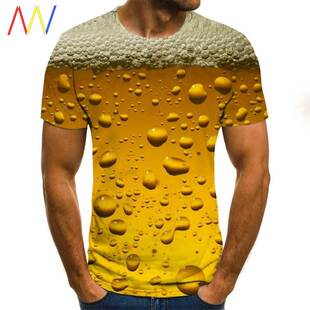 Tee top men printed T-shirt for T shirts white short sleeve