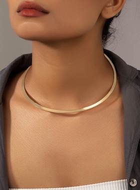 欧美朋克金属细项圈项链女 jewelry women necklace collar