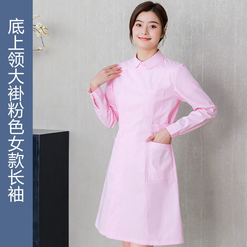新款医生服白大褂长袖医生服女美容服口腔医院工作服实验服